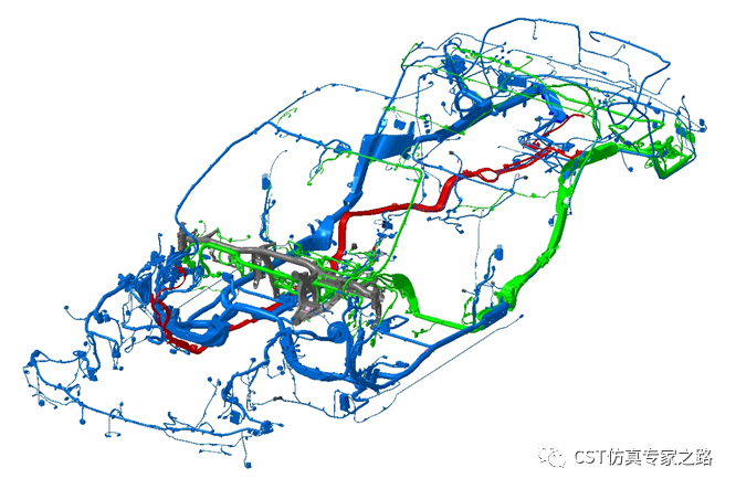 電動汽車線纜CST 3D建模應用案例